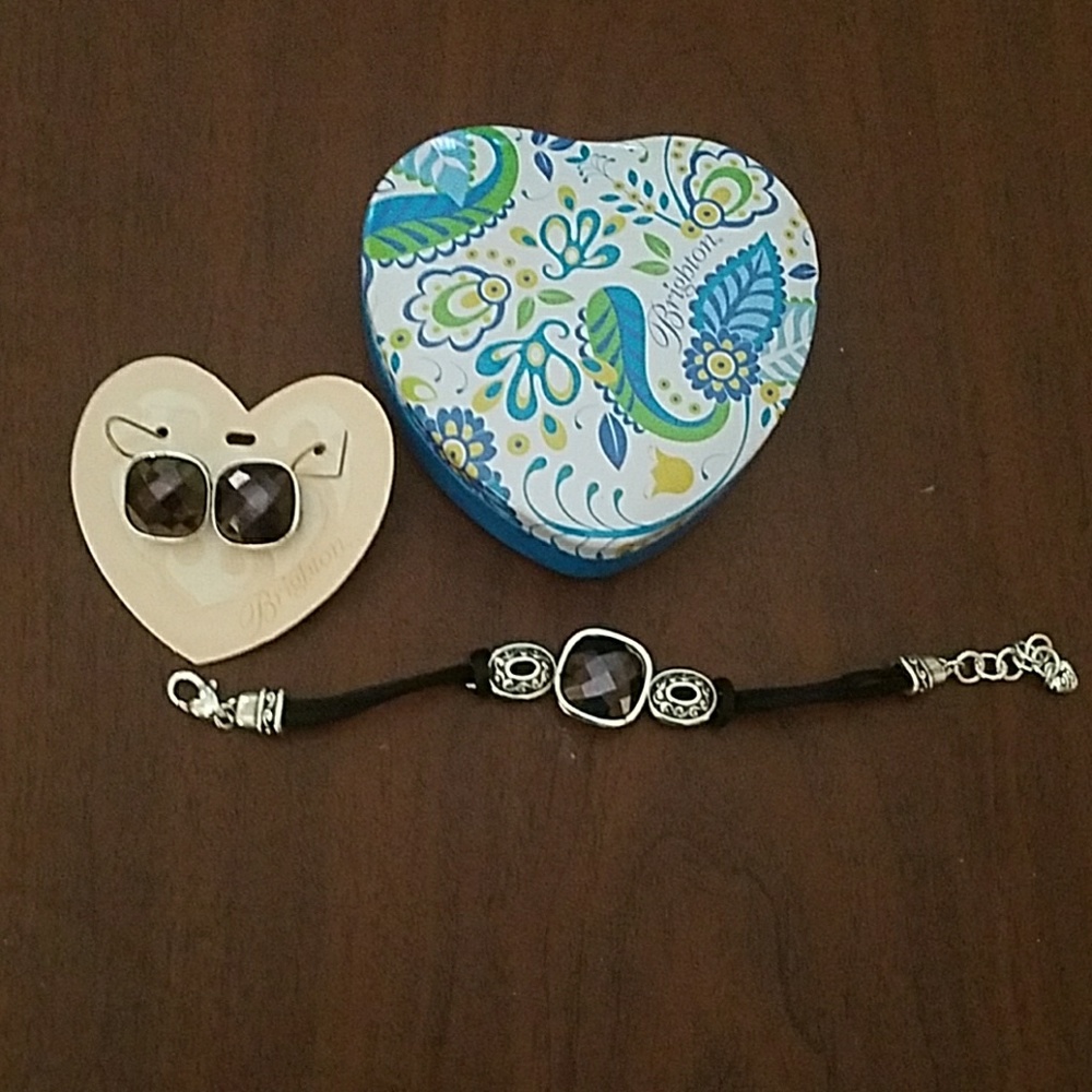 Brighton earrings & bracelet set w/gift tin